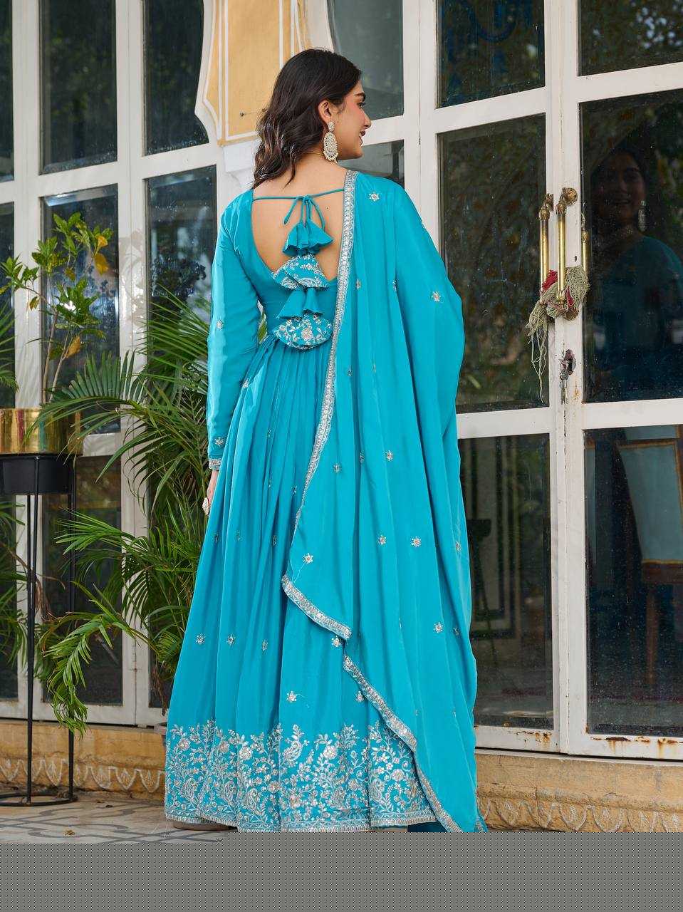 Assam Silk Embroidery Gown - MYLUXURY LANE ENTERPRISE